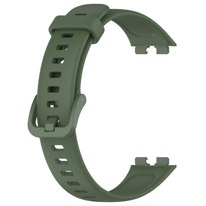 For Huawei Band 9 / 9 NFC Solid Color Colorful Buckle Silicone Watch Band(Dark Green) - Watch Bands by PMC Jewellery | Online Shopping South Africa | PMC Jewellery