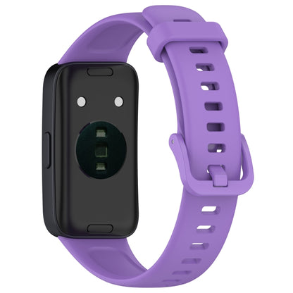 For Huawei Band 9 / 9 NFC Solid Color Colorful Buckle Silicone Watch Band(Purple) - Watch Bands by PMC Jewellery | Online Shopping South Africa | PMC Jewellery