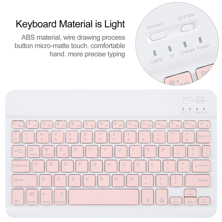 For Huawei MatePad Air 11.5 Square Button Backlight Bluetooth Keyboard Rotatable Holder Leather Case(Rose Gold) - Huawei Keyboard by PMC Jewellery | Online Shopping South Africa | PMC Jewellery