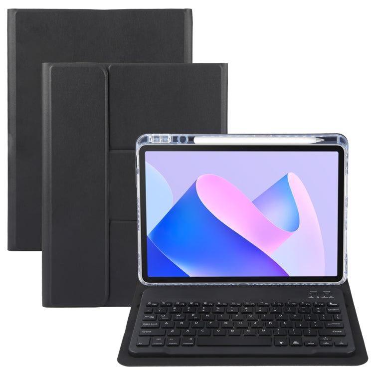 For Huawei MatePad 11 2023 / 2021 Square Button Backlight Bluetooth Keyboard Rotatable Holder Leather Case(Black) - Huawei Keyboard by PMC TechLife | Online Shopping South Africa | PMC TechLife