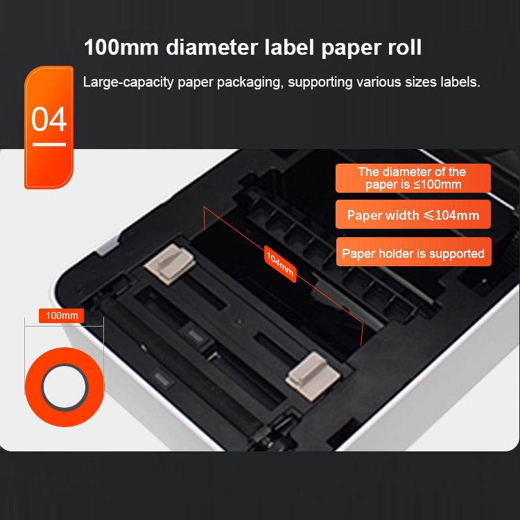 ZJ-9250 100x150mm USB Thermal Label Printer, Plug:EU Plug(White) - Printer by PMC TechLife | Online Shopping South Africa | PMC TechLife | Buy Now Pay Later Mobicred