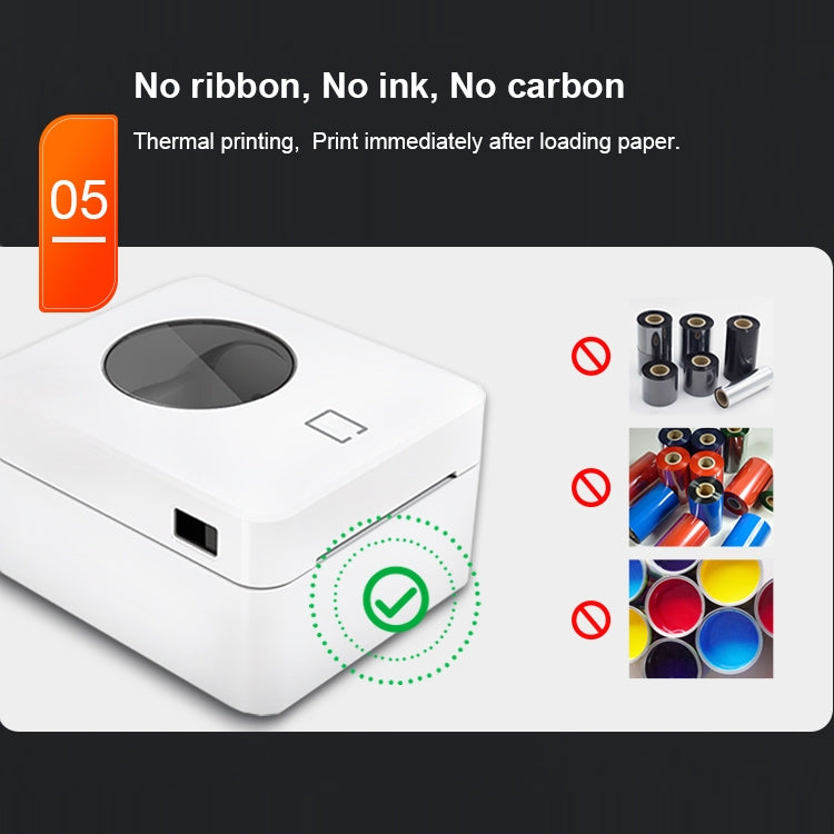 ZJ-9250 100x150mm USB Bluetooth Thermal Label Printer, Plug:AU Plug(White) - Receipt Printers by PMC TechLife | Online Shopping South Africa | PMC TechLife | Buy Now Pay Later Mobicred