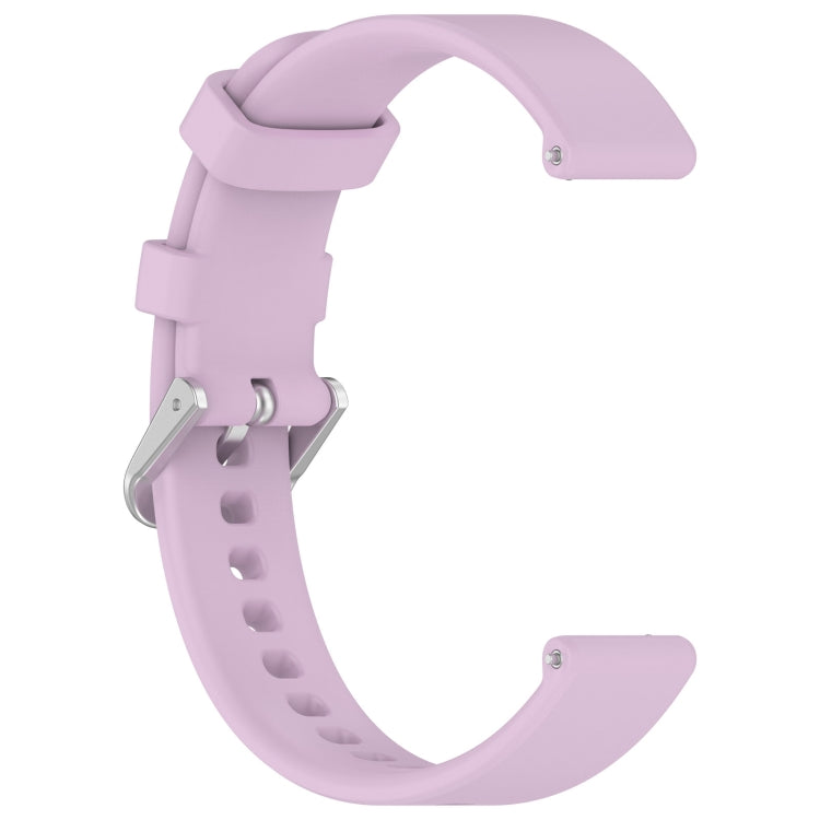 For Garmin Lily 2 14mm Silver Buckle Silicone Watch Band Wristband(Purple) - Watch Bands by PMC Jewellery | Online Shopping South Africa | PMC Jewellery