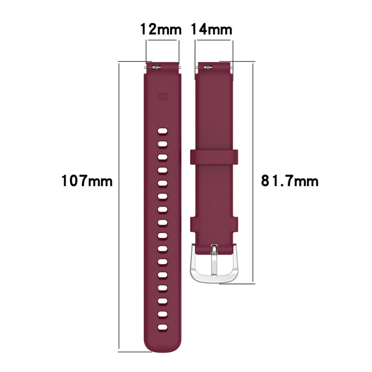 12mm Universal Solid Color Silver Buckle Silicone Watch Band(Yellow) - 20mm Bands by PMC Jewellery | Online Shopping South Africa | PMC Jewellery