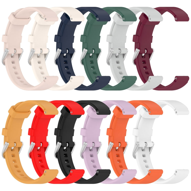 12mm Universal Solid Color Silver Buckle Silicone Watch Band(Dark Green) - 20mm Bands by PMC TechLife | Online Shopping South Africa | PMC TechLife