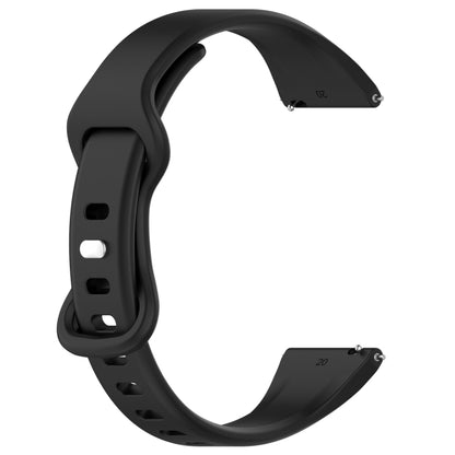 20mm Slim Reverse Buckle Silicone Watch Band(Black) - 20mm Bands by PMC Jewellery | Online Shopping South Africa | PMC Jewellery