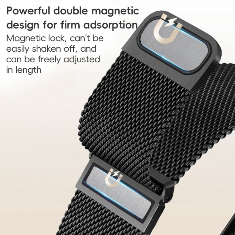 For Apple Watch Series 5 44mm ZGA Milanese Magnetic Metal Watch Band(Black) - Watch Bands by ZGA | Online Shopping South Africa | PMC Jewellery