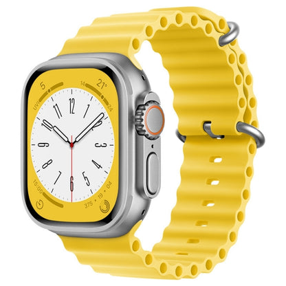 For Apple Watch 42mm ZGA Ocean Silicone Watch Band(Yellow) - Watch Bands by ZGA | Online Shopping South Africa | PMC Jewellery