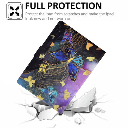 For iPad Pro 11 2024 Voltage Painted Smart Leather Tablet Case(Gold Butterflies) - iPad Pro 11 2024 Cases by PMC Jewellery | Online Shopping South Africa | PMC Jewellery | Buy Now Pay Later Mobicred