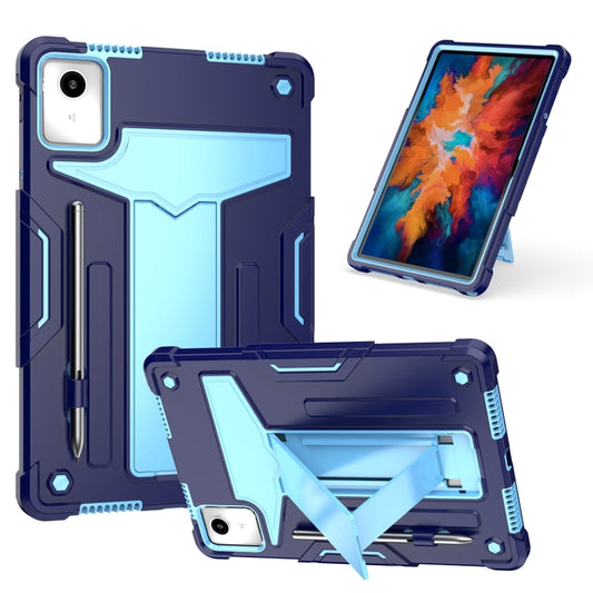 For Lenovo Tab M11/ Xiaoxin Pad 11 2024 T Holder Robot Silicone Hybrid PC Tablet Case(Navy Blue Blue) - Lenovo by PMC Jewellery | Online Shopping South Africa | PMC Jewellery | Buy Now Pay Later Mobicred