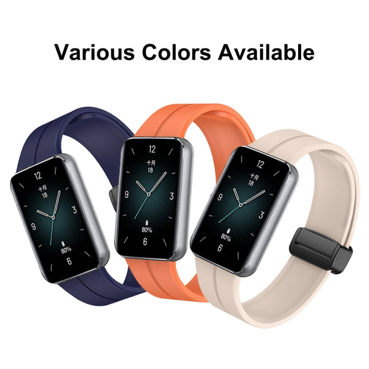 For Honor Band 9 Magnetic Folding Black Buckle Silicone Watch Band(White) - free shipping - PMC TechLife - Order now!