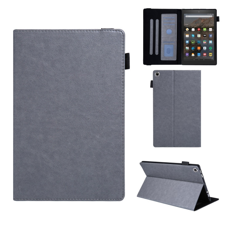 For Amazon Kindle Fire HD10 2017/2019 Extraordinary Series Smart Leather Tablet Case(Grey) - Amazon by PMC TechLife | Online Shopping South Africa | PMC TechLife | Buy Now Pay Later Mobicred