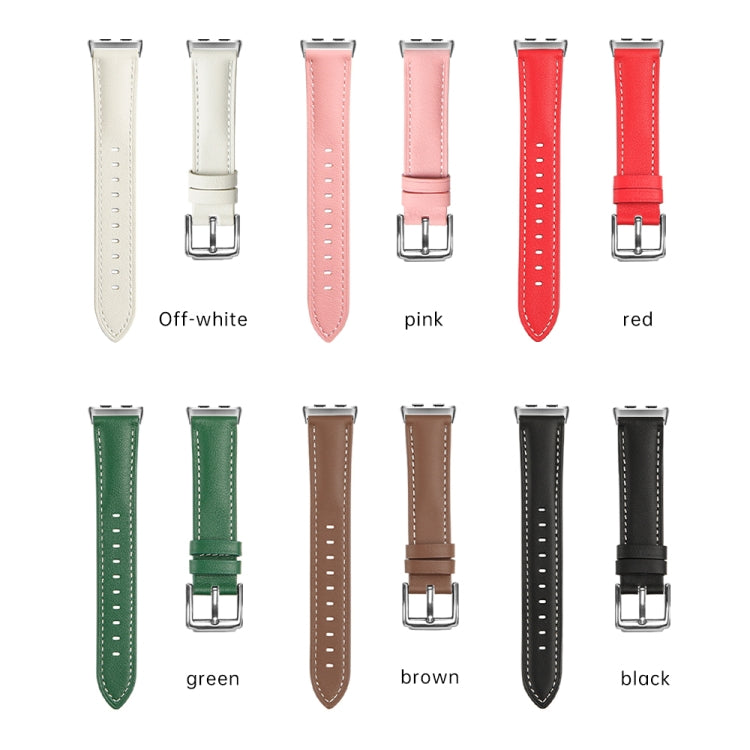 For Honor Band 9 Genuine Leather Watch Band(Green) - Watch Bands by PMC Jewellery | Online Shopping South Africa | PMC Jewellery