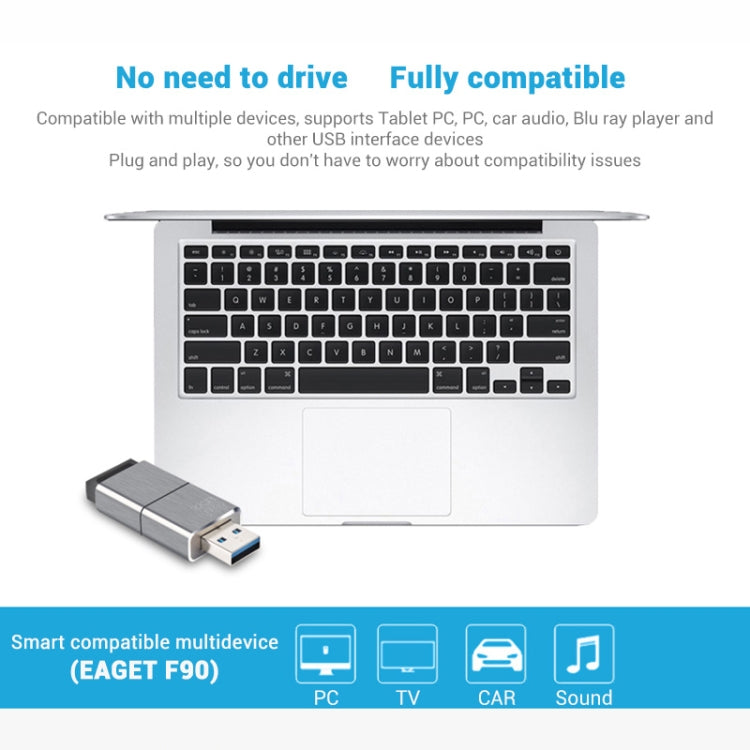 EAGET F90 64G USB 3.0 Interface Metal Flash U Disk - USB Flash Drives by EAGET | Online Shopping South Africa | PMC Jewellery | Buy Now Pay Later Mobicred