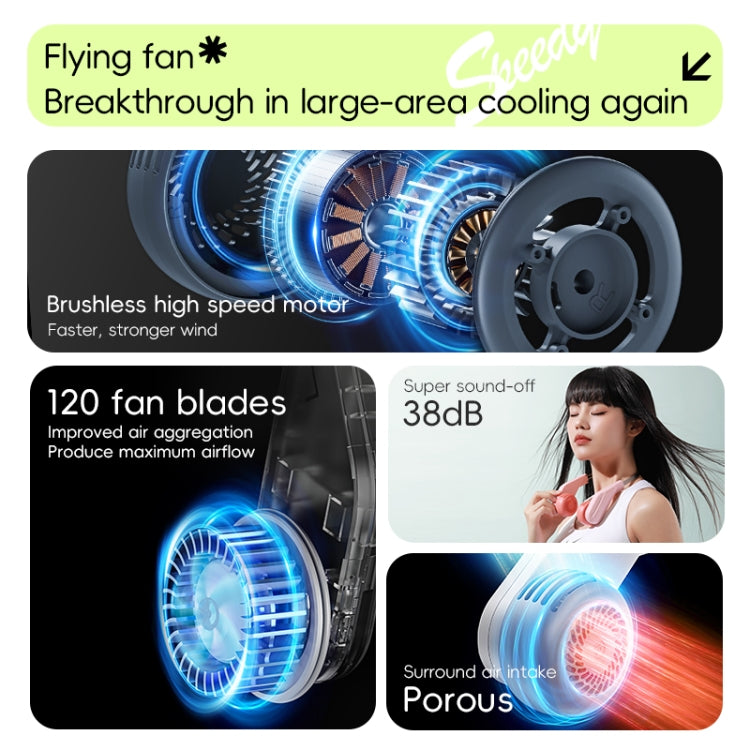 MF089 Speedy Neck Band Electric Fan(Pink) - Electric Fans by PMC TechLife | Online Shopping South Africa | PMC TechLife | Buy Now Pay Later Mobicred