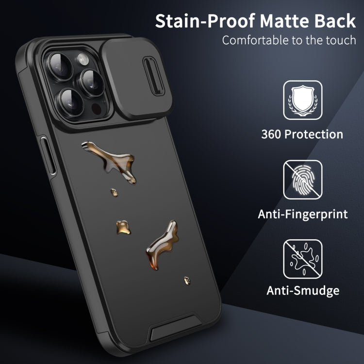 For iPhone 16 Pro Sliding Camshield TPU + PC Phone Case(Blue) - iPhone 16 Pro Cases by PMC TechLife | Online Shopping South Africa | PMC TechLife | Buy Now Pay Later Mobicred