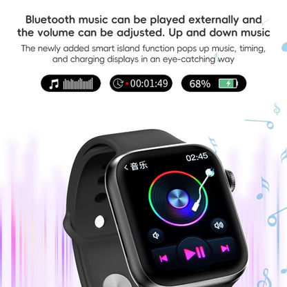 ZGA W03 2.03 inch Screen Seconds Hand BT Call Smart Watch, Support Heart Rate / AI Voice Assistant / Sedentary Reminder(Black) - Smart Watches by ZGA | Online Shopping South Africa | PMC Jewellery | Buy Now Pay Later Mobicred