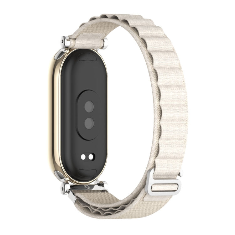 For Xiaomi Mi Band 8 Mijobs GT4 Nylon Breathable Watch Band(Grey Silver) - Watch Bands by MIJOBS | Online Shopping South Africa | PMC Jewellery