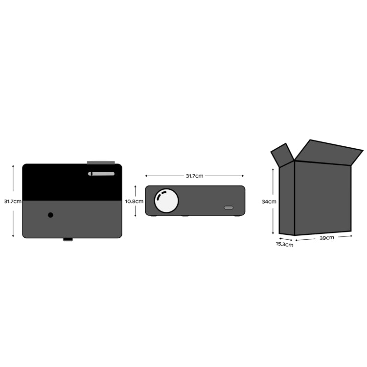 D4000 Android 9.0 1080P HD Home Portable LED Projector(EU Plug) - LED Projector by PMC TechLife | Online Shopping South Africa | PMC TechLife | Buy Now Pay Later Mobicred