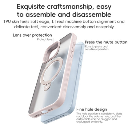 For iPhone 15 Pro Max ZGA Magsafe Holder PC Hybrid TPU Phone Case(Pink) - iPhone 15 Pro Max Cases by ZGA | Online Shopping South Africa | PMC Jewellery | Buy Now Pay Later Mobicred