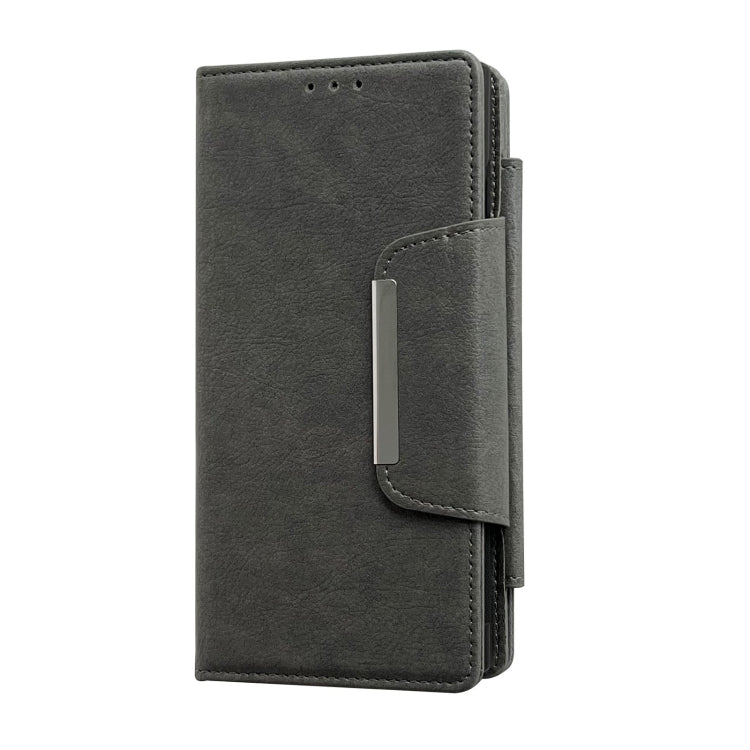 For Google Pixel 9 / Pixel 9 Pro Multifunctional 7-Card Wallet Leather Phone Case(Grey) - Google Cases by PMC TechLife | Online Shopping South Africa | PMC TechLife | Buy Now Pay Later Mobicred