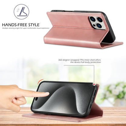 For iPhone 16 Pro LC.IMEEKE Strong Magnetism Microfiber Leather Phone Case(Rose Gold) - iPhone 16 Pro Cases by LC.IMEEKE | Online Shopping South Africa | PMC Jewellery | Buy Now Pay Later Mobicred