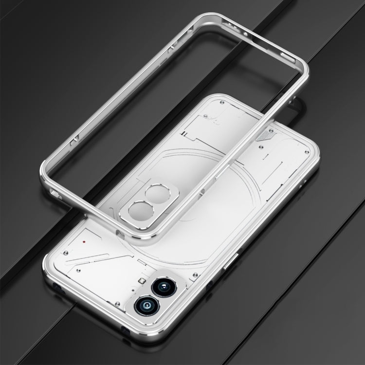 For Nothing Phone 2 Aurora Series Lens Protector + Metal Frame Protective Phone Case(Black Silver) - More Brand by PMC TechLife | Online Shopping South Africa | PMC TechLife | Buy Now Pay Later Mobicred