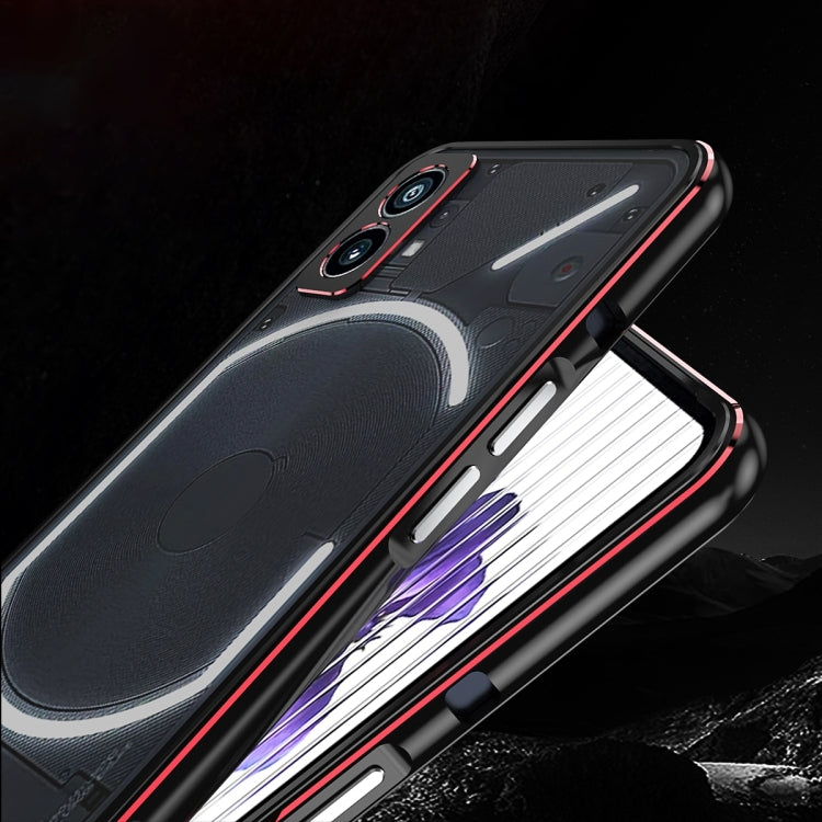 For Nothing Phone 2 Aurora Series Lens Protector + Metal Frame Protective Phone Case(Black Purple) - free shipping - PMC TechLife - Order now!