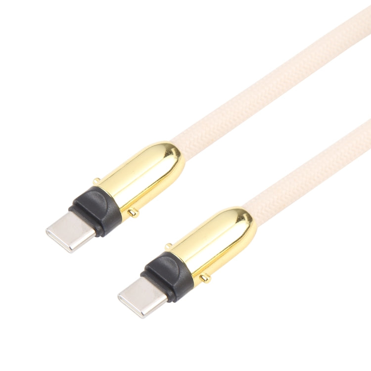 Type-C to Type-C Braid Data Cable Phone Anti-lost Crossbody Lanyard, Length: 1.2m(Khaki) - USB-C & Type-C Cable by PMc TechLife | Online Shopping South Africa | PMc TechLife | Buy Now Pay Later Mobicred
