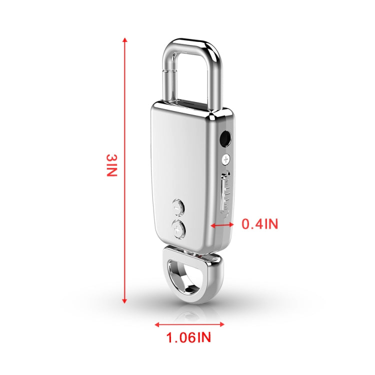 JNN S20 Zinc Alloy Keychain Voice Recorder, Memory:16GB(Black) - Other Style by JNN | Online Shopping South Africa | PMC TechLife | Buy Now Pay Later Mobicred