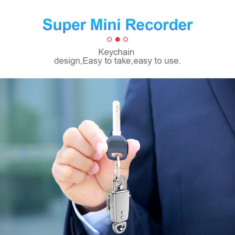 JNN S20 Zinc Alloy Keychain Voice Recorder, Memory:8GB(Black) - free shipping - PMC TechLife - Order now!