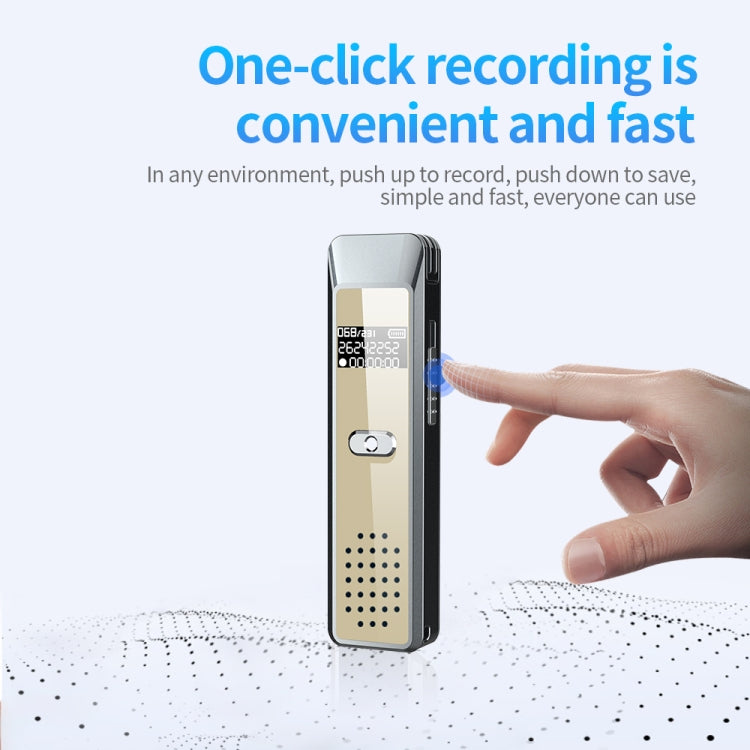 JNN Q7 Mini Portable Voice Recorder with OLED Screen, Memory:16GB(Grey+Gold) - Recording Pen by JNN | Online Shopping South Africa | PMC TechLife | Buy Now Pay Later Mobicred