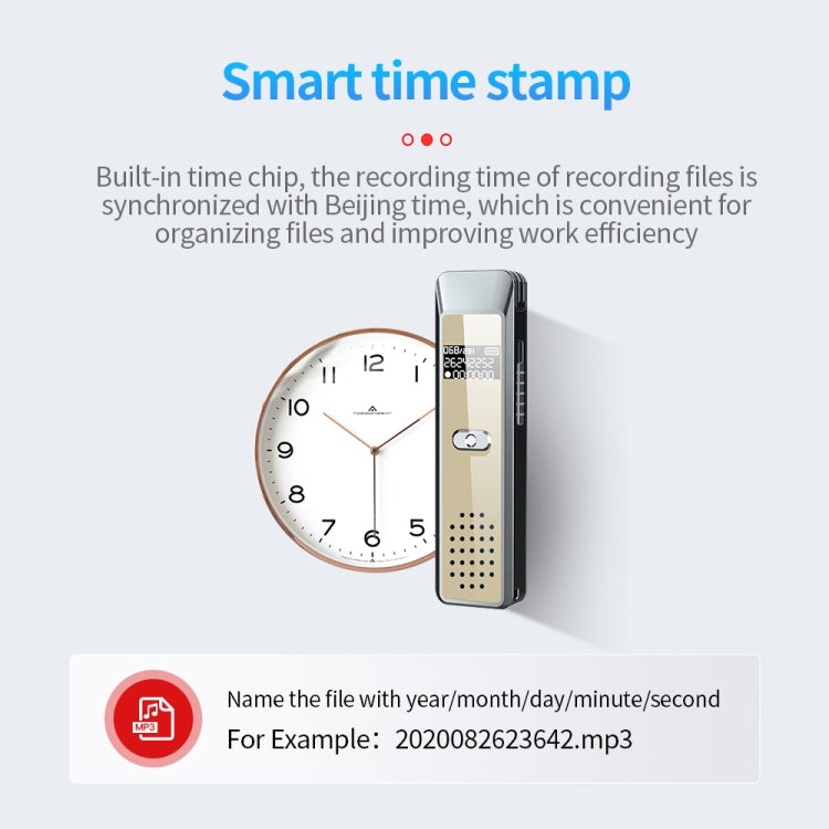 JNN Q7 Mini Portable Voice Recorder with OLED Screen, Memory:16GB(Grey+Gold) - Recording Pen by JNN | Online Shopping South Africa | PMC TechLife | Buy Now Pay Later Mobicred