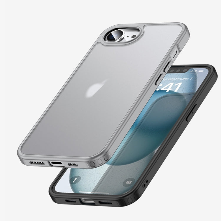 For iPhone SE 2024 Armor Clear TPU Hard PC Phone Case(Grey) - More iPhone Cases by PMC Jewellery | Online Shopping South Africa | PMC Jewellery | Buy Now Pay Later Mobicred