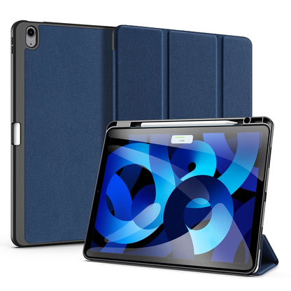 For iPad Air 13 2024 DUX DUCIS Domo Series Cloth Texture Magnetic Leather Tablet Case(Blue) - iPad Air 13 2024 Cases by DUX DUCIS | Online Shopping South Africa | PMC Jewellery | Buy Now Pay Later Mobicred