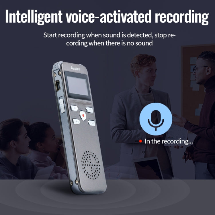 JNN X26 Mini Portable Voice Recorder with OLED Screen, Memory:16GB(Metal Gray) - Recording Pen by JNN | Online Shopping South Africa | PMC Jewellery | Buy Now Pay Later Mobicred