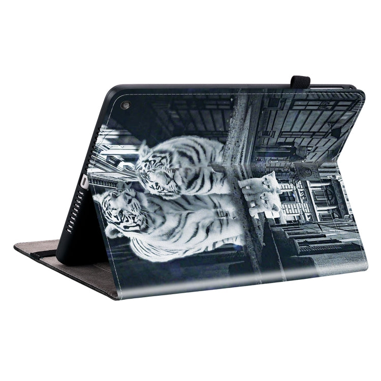 For Amazon Fire HD10 / HD10 Plus 2021 Crystal Texture Painted Leather Smart Tablet Case(Cat Reflection Tiger) - Amazon by PMC TechLife | Online Shopping South Africa | PMC TechLife | Buy Now Pay Later Mobicred