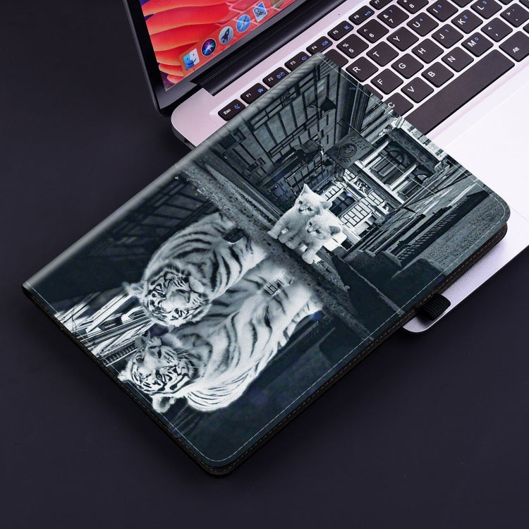 For Lenovo Tab P11 Gen 2 11.5 Crystal Texture Painted Leather Tablet Case(Cat Reflection Tiger) - free shipping - PMC TechLife - Order now!