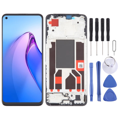 For OPPO Reno8 4G Original AMOLED LCD Screen Digitizer Full Assembly with Frame - LCD Screen by PMC Jewellery | Online Shopping South Africa | PMC Jewellery