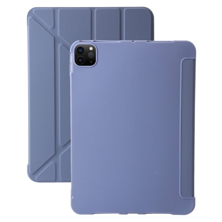For iPad Pro 11 2024 TPU Deformation Flip Leather Tablet Case with Holder(Purple) - free shipping - PMC TechLife - Order now!
