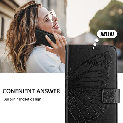 For Realme 12+ Global/Narzo 70 Pro India Embossed Butterfly Leather Phone Case(Black) - Realme Cases by PMC Jewellery | Online Shopping South Africa | PMC Jewellery | Buy Now Pay Later Mobicred