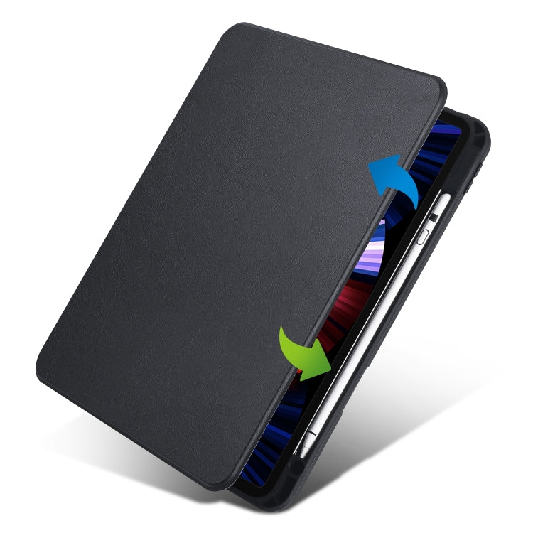 For iPad Pro 11 2024 Acrylic 360 Degree Rotation Holder Leather Tablet Case(Black) - iPad Pro 11 2024 Cases by PMC Jewellery | Online Shopping South Africa | PMC Jewellery | Buy Now Pay Later Mobicred