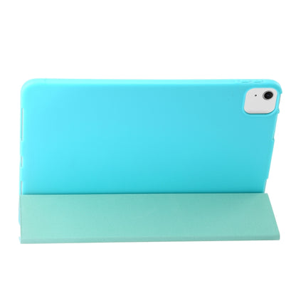 For iPad Air 11 2024 Three-fold Holder Flip Tablet Leather Case(Mint Blue) - iPad Air 11 2024 Cases by PMC Jewellery | Online Shopping South Africa | PMC Jewellery | Buy Now Pay Later Mobicred