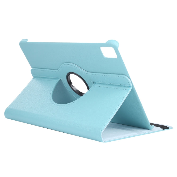 For iPad Air 11 2024 360 Degree Rotation Litchi Texture Leather Tablet Case with Holder(Sky Blue) - iPad Air 11 2024 Cases by PMC Jewellery | Online Shopping South Africa | PMC Jewellery | Buy Now Pay Later Mobicred