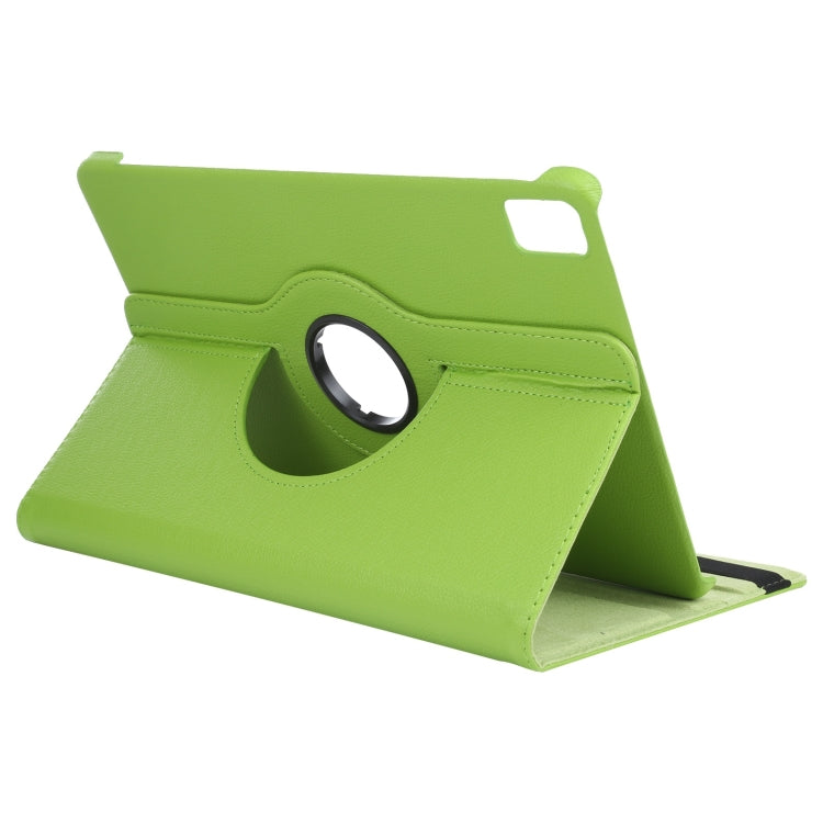 For iPad Pro 11 2024 360 Degree Rotation Litchi Texture Leather Tablet Case with Holder(Green) - iPad Pro 11 2024 Cases by PMC TechLife | Online Shopping South Africa | PMC TechLife | Buy Now Pay Later Mobicred