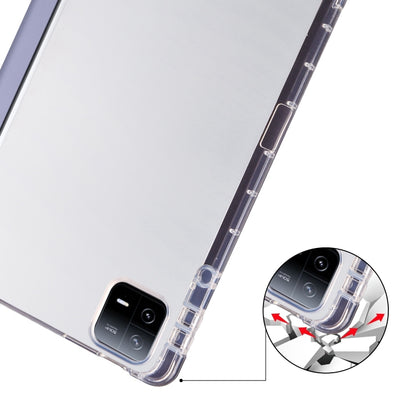 For iPad Air 11 2024 3-fold Clear TPU Smart Leather Tablet Case with Pen Slot(Lavender Purple) - iPad Air 11 2024 Cases by PMC Jewellery | Online Shopping South Africa | PMC Jewellery | Buy Now Pay Later Mobicred