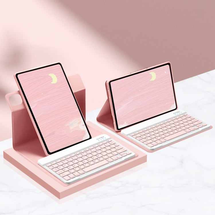 For Xiaomi Pad 6 / Pad 6 Pro 11 inch Detachable Keyboard Smart Tablet Leather Case(Pink) - Others Keyboard by PMC Jewellery | Online Shopping South Africa | PMC Jewellery | Buy Now Pay Later Mobicred