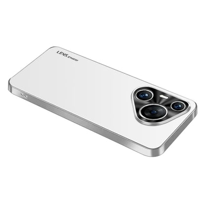 For Huawei Pura 70 AG Frosted Electroplating Acrylic Phone Case(Silver White) - Huawei Cases by PMC Jewellery | Online Shopping South Africa | PMC Jewellery | Buy Now Pay Later Mobicred