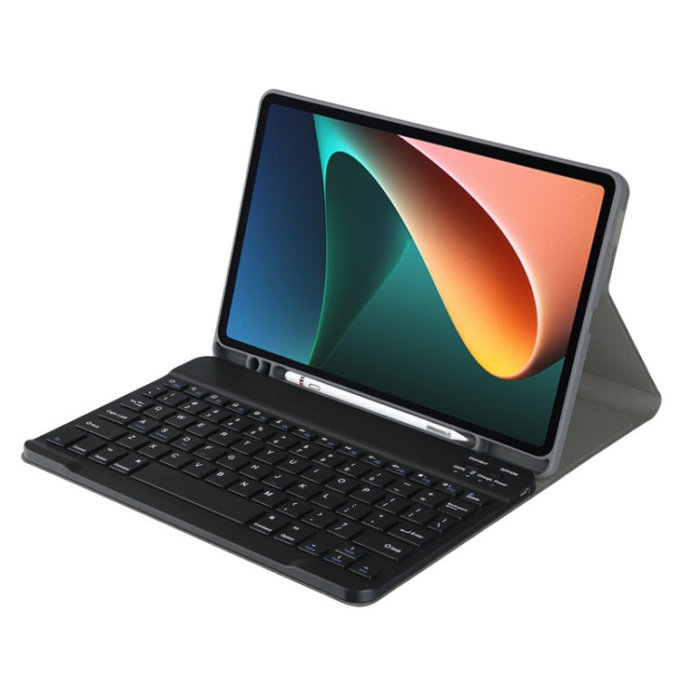 For Xiaomi Pad 6 / Pad 6 Pro 11 inch Round Cap Bluetooth Keyboard Tablet Leather Case with Pen Slot(Black) - Others Keyboard by PMC Jewellery | Online Shopping South Africa | PMC Jewellery | Buy Now Pay Later Mobicred