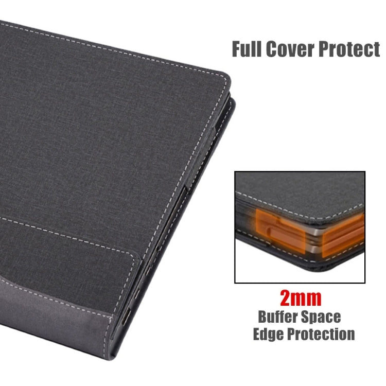 For HP Spectre X360 14 inch 14-ea / 14-ef Leather Laptop Shockproof Protective Case(Black) - free shipping - PMC Jewellery - Order now!